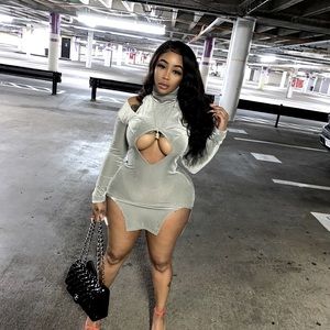 Fitted ultra mini dress